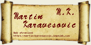 Martin Karavesović vizit kartica